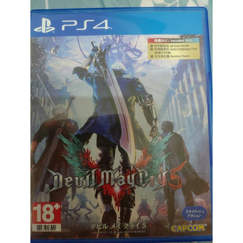 PS4 惡魔獵人5 Devil May Cry 5 亞版 英日版 二手 含特典別針