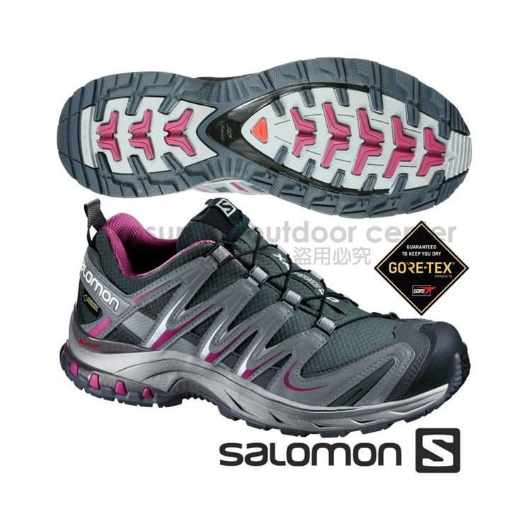 【索羅門 SALOMON】UK7.5零碼5折》女 款防水短筒野跑鞋 XA PRO 3D GTX 登山鞋_368899