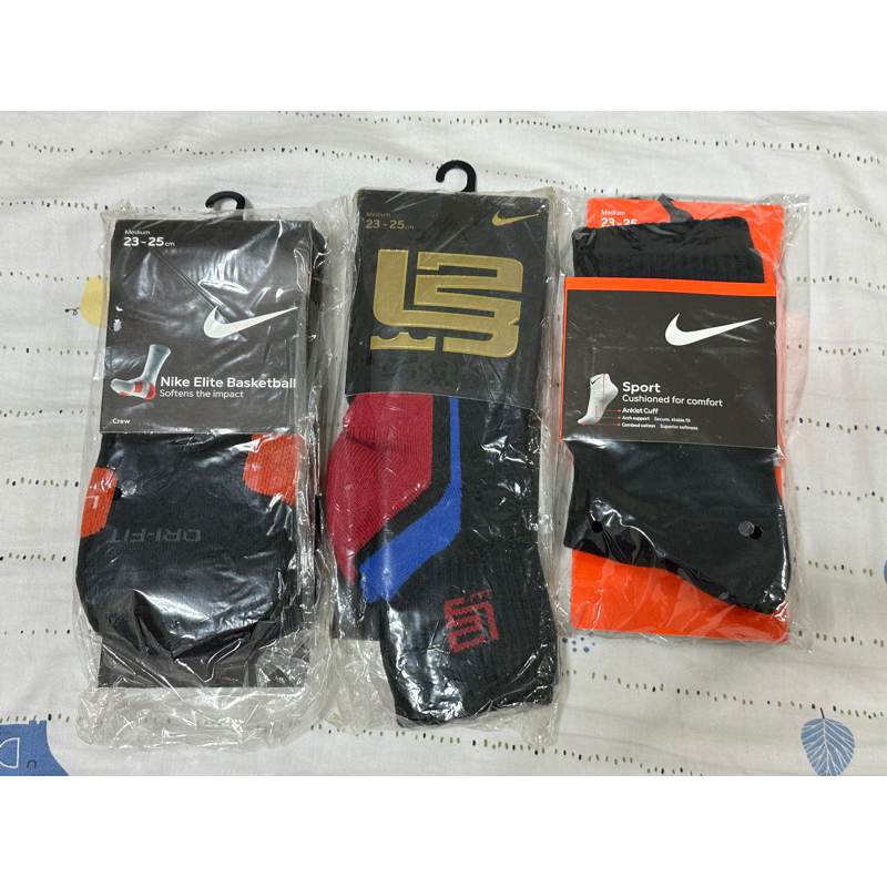 Nike lebron james Elite 籃球襪 M號 3雙一起賣 絕版品