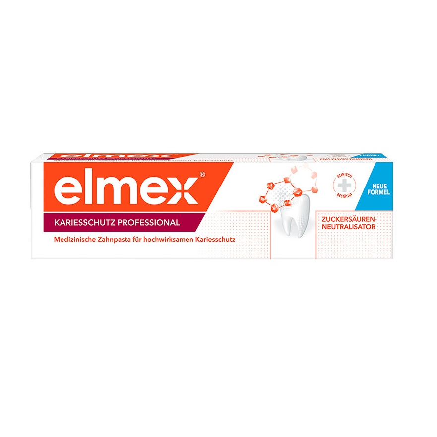 德國原廠正品  elmex 預防齲齒強化琺瑯質專業牙膏  75ml