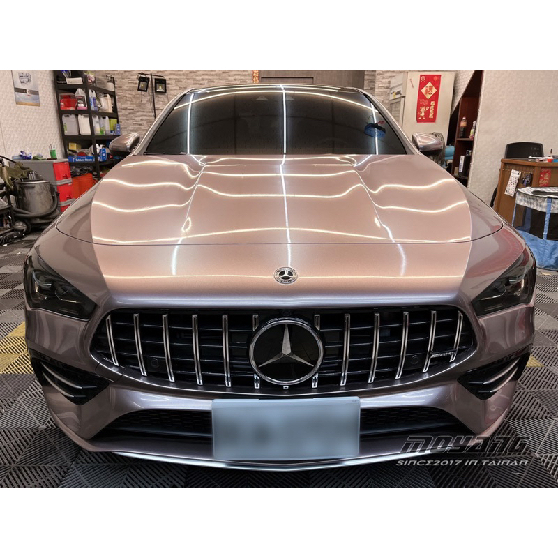 【膜漾專業包膜】BENZ CLA35 全車PET冰莓粉