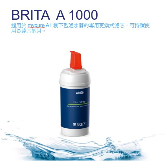 《德國BRITA》 On Line A1000長效櫥下型濾芯 (BRITA A1000替換濾芯)