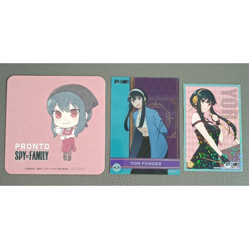 • 降價出清 日本 間諜家家酒 SPY×FAMILY 約兒 造型小卡 + 約兒 閃光貼紙 + 約兒 蒐藏 杯墊卡