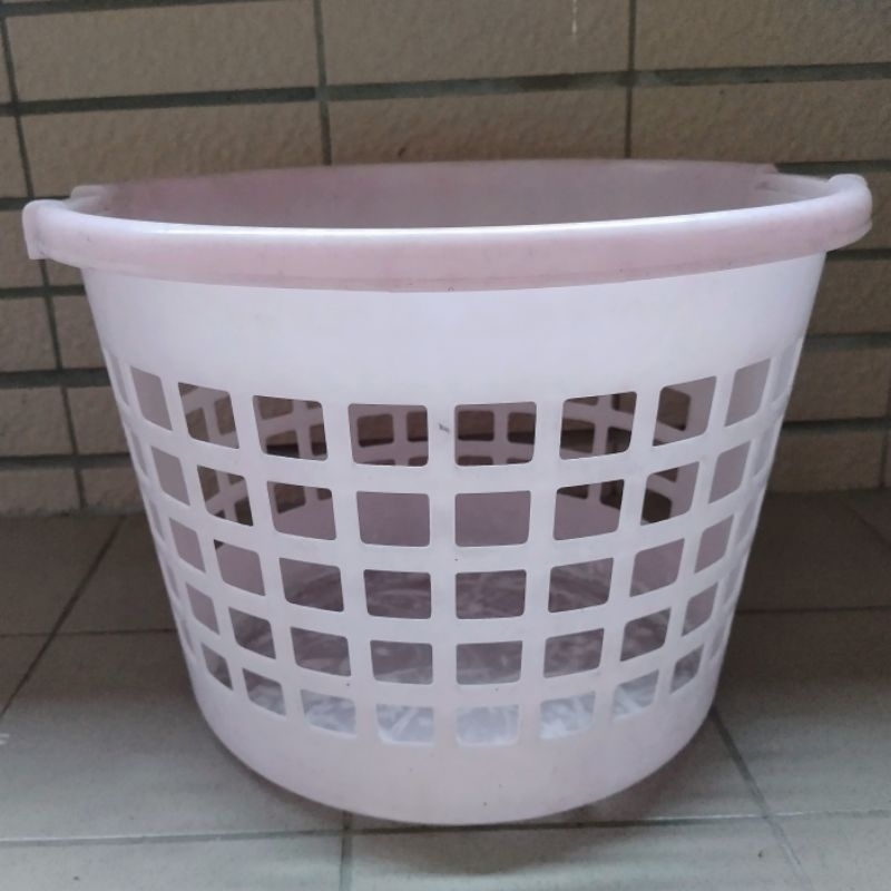 宜蘭自取 二手 洗衣籃 粉色 置物籃 玩具藍 菜籃 塑膠洗衣籃 台灣製 菜園 露營 粉紅洗衣籃