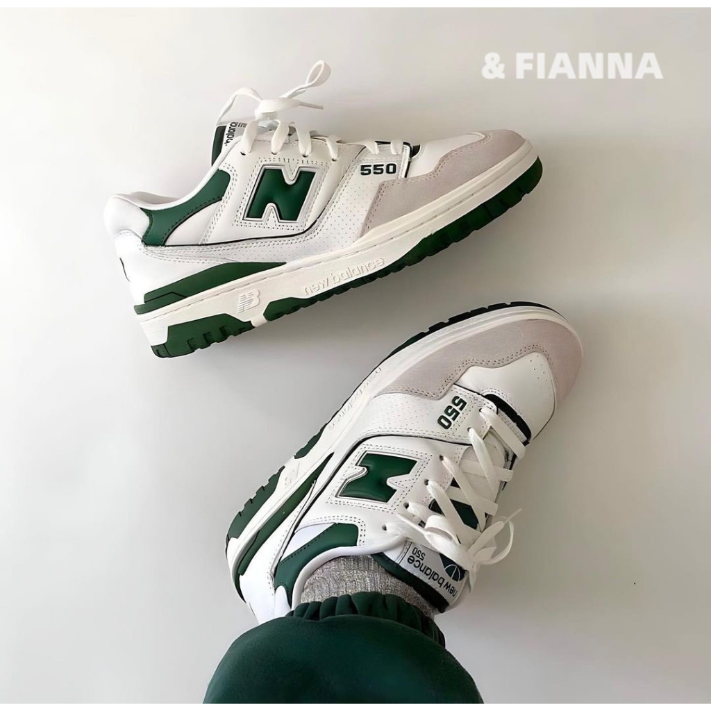 【FianNa】New Balance 550 復古 IU同款 綠色 NB550 白綠 休閒鞋 BB550WT1