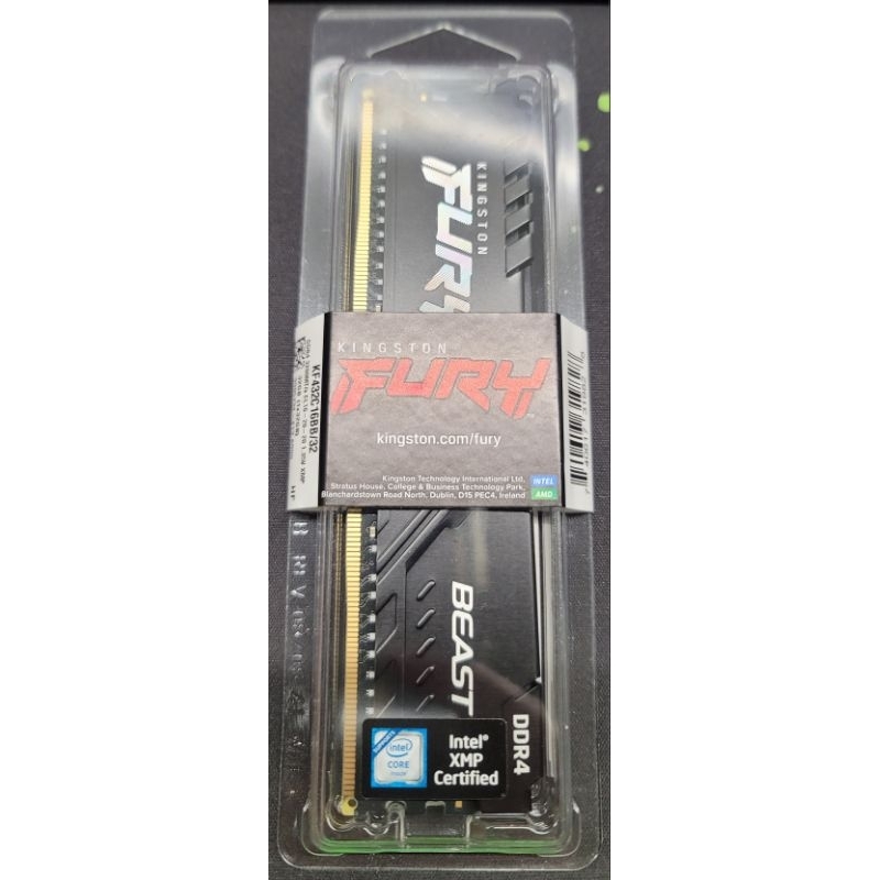 金士頓 32GB DDR4-3200 FURY Beast(獸獵者)(全新未拆)