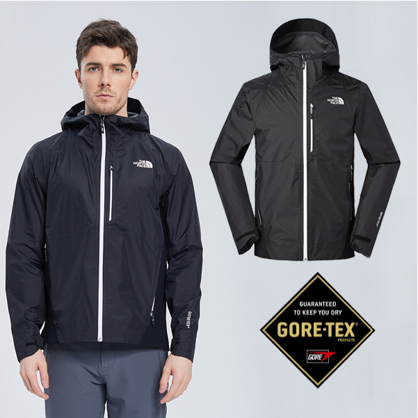 【美國 The North Face】M零碼特價》男 款 彈性透氣連帽防水外套 Gore-Tex 風雨衣夾克_3V84