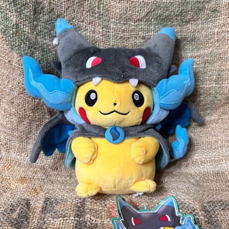 超級噴火龍x皮卡丘🔥布偶 Pokémon 日本🇯🇵帶回 正版全新標籤未拆 附購物袋 20公分 寶可夢 神奇寶貝 皮卡丘