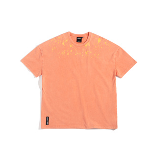 PHANTACI PRINT WASHED DROP TEE-ORANGE T恤