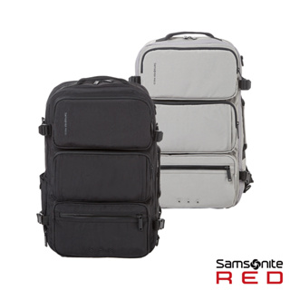 Samsonite RED 新秀麗 筆電後背包/電腦包/雙肩包/手提包15.6吋MARSTON可擴充極輕量尼龍(黑/灰)