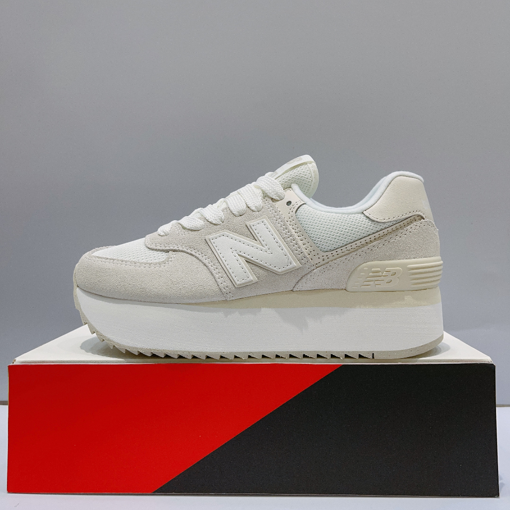 New Balance 574 女生 海鹽灰 B楦 麂皮 復古 增高 厚底 運動 休閒鞋 WL574ZSO