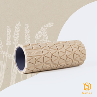 USHaS 瑜癒丨ZenRoller EcoGrain S 稻穀環保紓壓滾筒S(33x13cm)丨台灣製丨筋膜按摩 紓壓