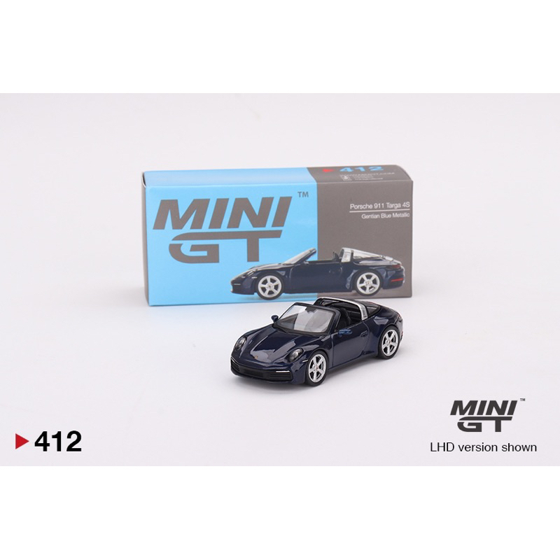 《現貨》MINI GT 412 Porsche 911 Targa 4S Gentian Blue Metallic 藍