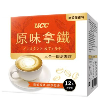 UCC 三合一即溶咖啡原味拿鐵 (18G/12入)