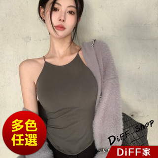 【DIFF】韓版細肩不規則美背鏤空小可愛 背心 上衣 女裝 衣服 短版上衣 短板上衣 運動背心 運動上衣【V277】
