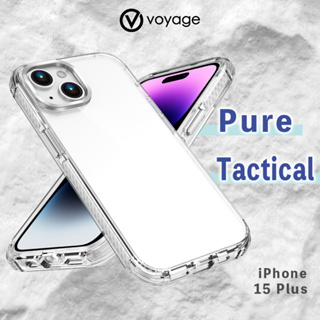 【VOYAGE】適用 iPhone 15 Plus(6.7") 超軍規防摔保護殼-Pure Tactical 白