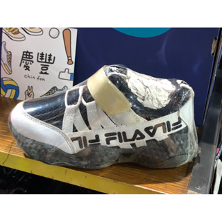 大灌體育👟五折 FILA 兒童運動鞋 慢跑鞋 電燈 燈鞋 訓練鞋 魔鬼氈 網布 透氣 舒適 黑白 2-j4250-010