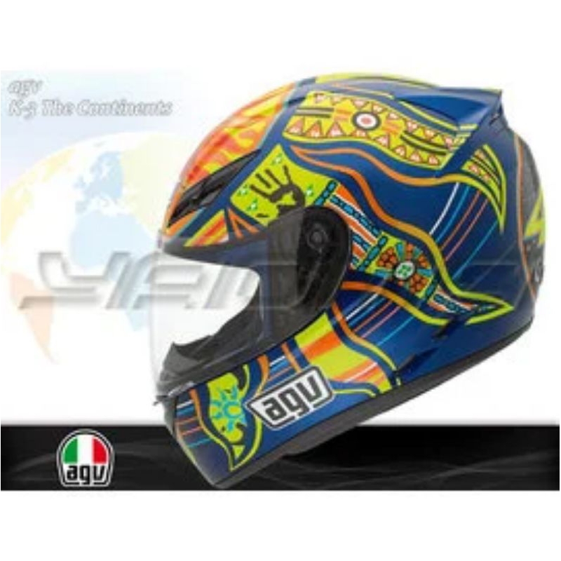 （已預定）AGV K3 五大洲（手工DIY帽 ）二手