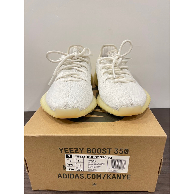 二手 adidas originals yeezy boost 350 V2椰子 白冰淇淋us5