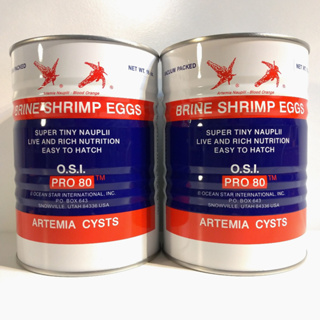 美國原裝進口【OSI紅樹林頂級豐年蝦卵(紅標3A)】原裝罐454克／散裝100克·高孵化率>95%·美國細卵·魚仔開口