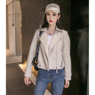 ✨高品質✨女大人騎士風皮衣外套/帥氣皮夾克外套/軟皮/媲美專櫃/預購