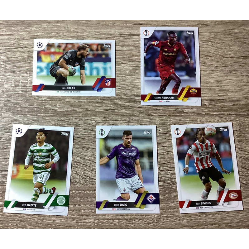 ［2023 Topps UEFA 小套餐］內含 Oblak , Abraham , Xavi Simons 足球卡 歐冠