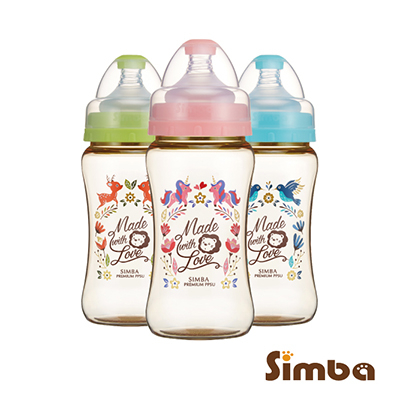 Simba小獅王辛巴桃樂絲PPSU寬口雙凹中奶瓶270ml(多種顏色可選)/詳細資料如照片所示/