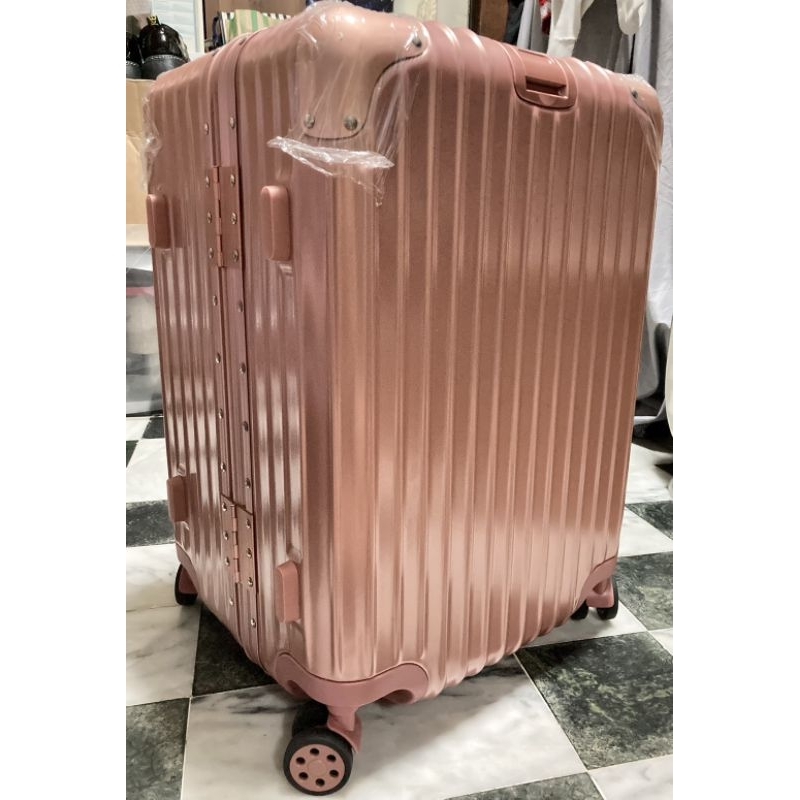 Lancome 蘭蔻 頂級玫瑰金 20吋 胖胖行李箱 短期旅行 尺寸約40x25x60 材質PC+ABS