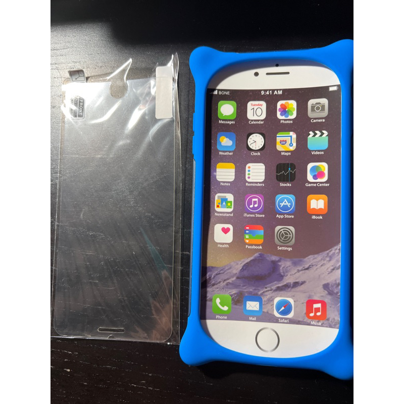 iPhone 7 Plus 5.5’’ 手機保護殼 +保護貼 藍色 全新品