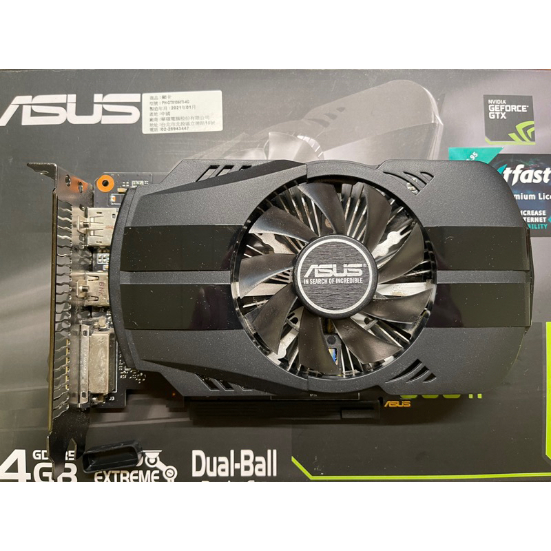 華碩 ASUS 1050ti 單風扇 (保固2024-2)卡況很新