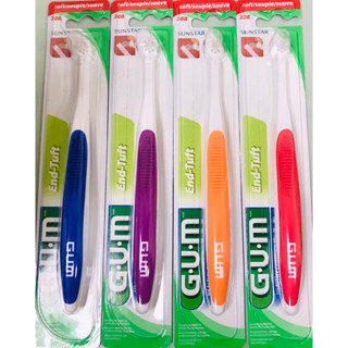 G.U.M 308牙溝縫隙尖頭花束牙刷 (3排7束)一入 單束毛(顏色隨機出貨)