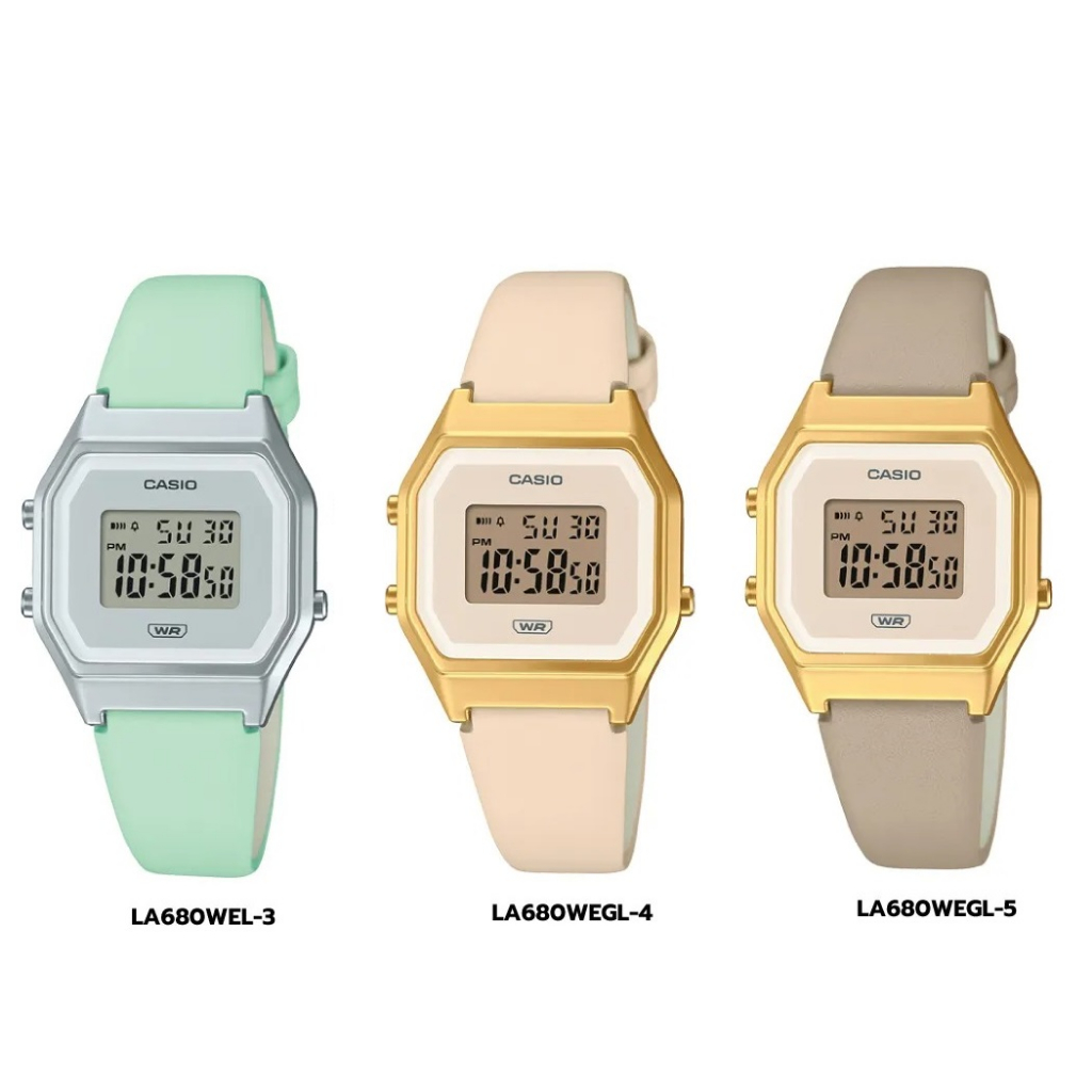 【CASIO】LA680系列復古造型小電子錶/經典百搭/28mm/LA680WEGL/LA680WEL-3【第一鐘錶】