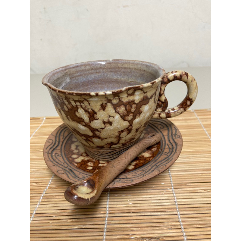 鶯歌陶瓷手作咖啡杯ㄧ式三件