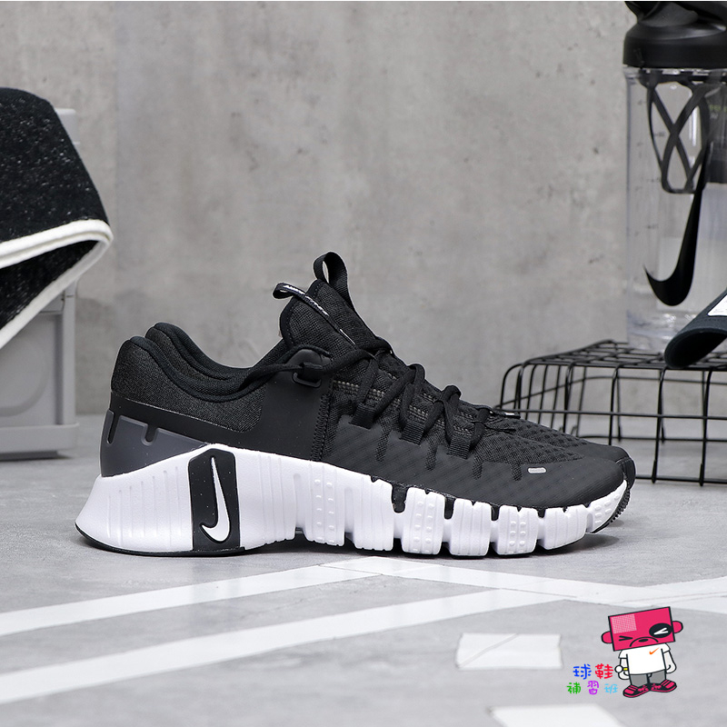 球鞋補習班 NIKE FREE METCON 5 多功能 黑白 透氣網布 有氧 運動 訓練鞋 切割 DV3949-001