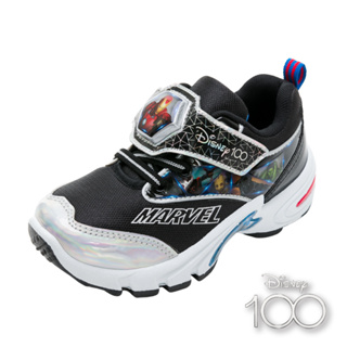 漫威 迪士尼100周年紀念款 復仇者聯盟 童鞋 電燈鞋 Marvel黑銀/MRKX35910/K Shoes Plaza