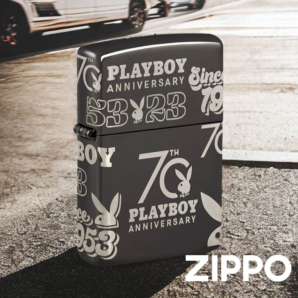 【ZIPPO官方旗艦店】Playboy花花公子-70周年紀念款煤油打火機 美國設計 男士 限量 終身保固 48717