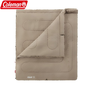 Coleman│CM-85659 2IN1家庭睡袋 灰咖啡│C5│機洗 雙人│大營家露營登山休閒