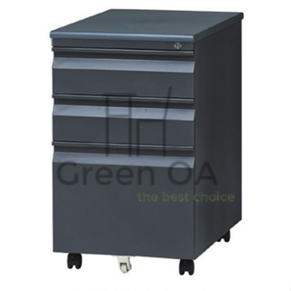 【Green OA】👉工廠直營直送👈三層活動櫃/鋼製公文櫃 (台灣製)-辦公家具/活動櫃-『F型活動櫃深灰色』