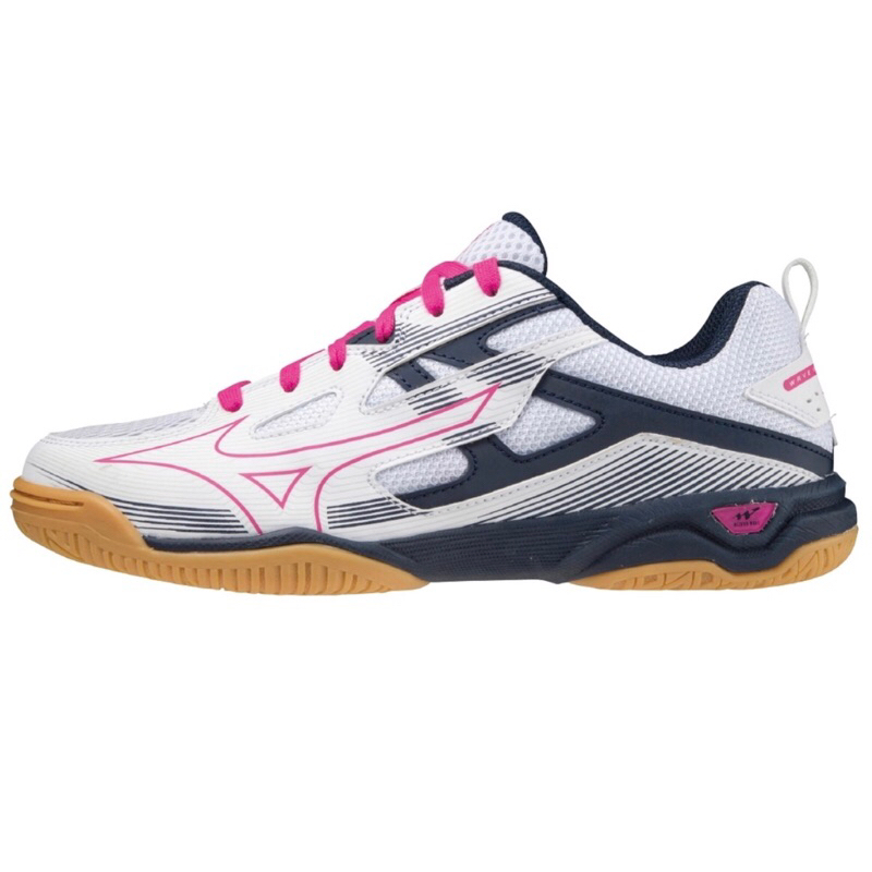 【MIZUNO 美津濃】WAVE KAISERBURG 7 女款桌球鞋 81GA222064 (白粉24.5CM）