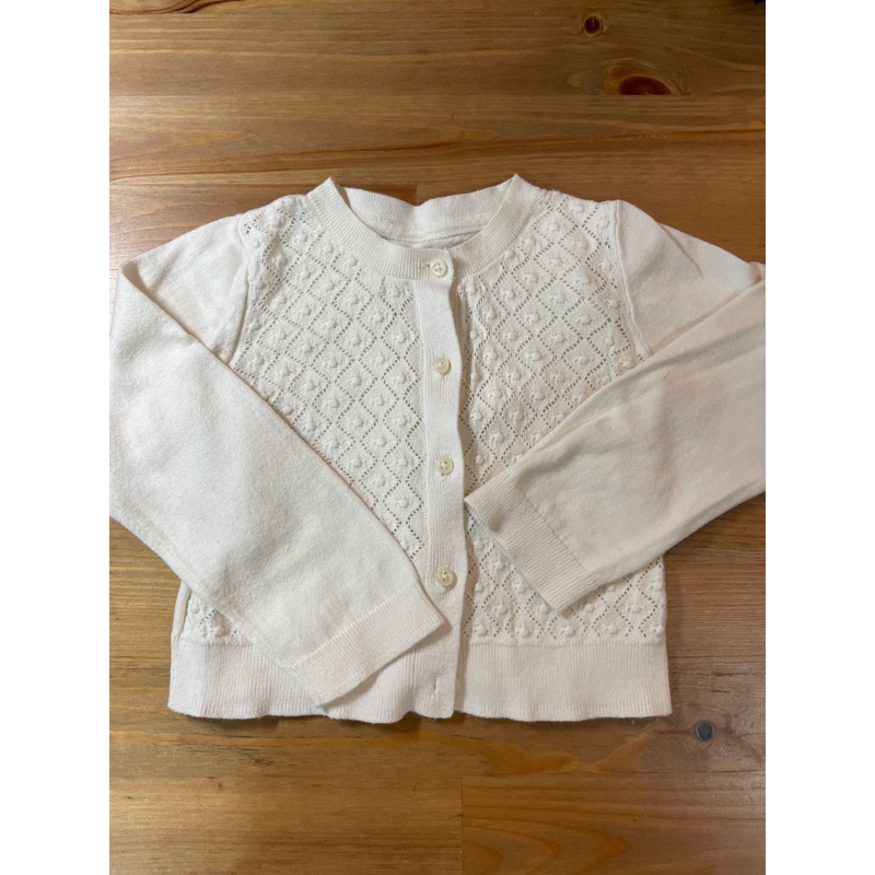 GAP90-100cm白色針織小外套