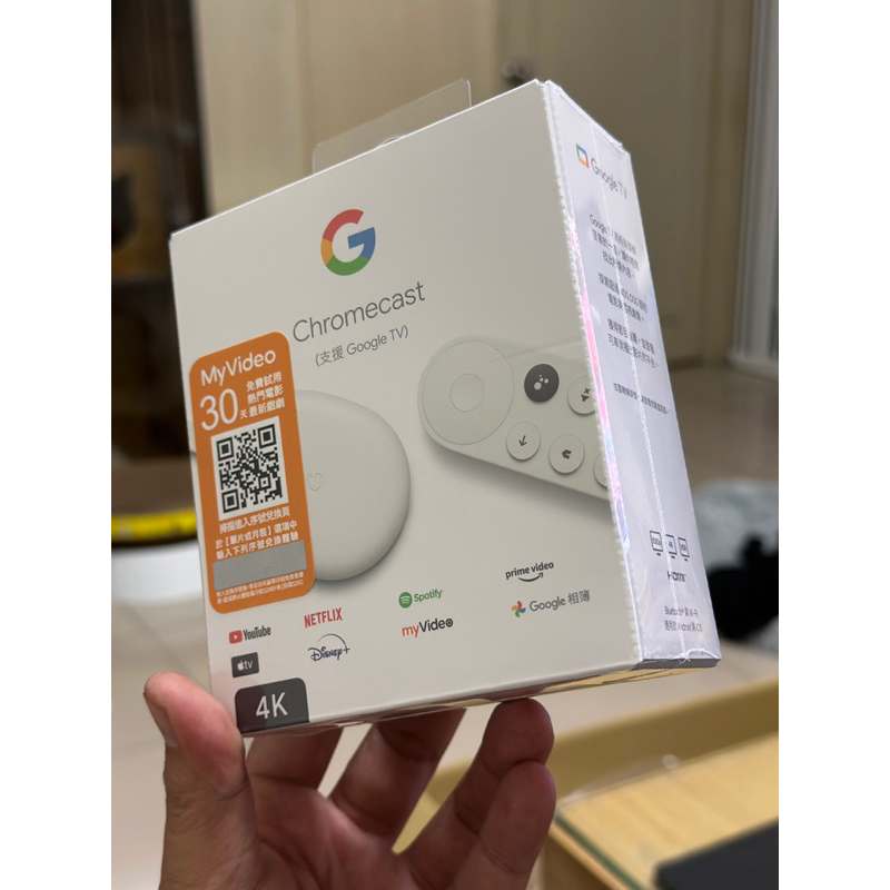 台灣公司貨 Google Chromecast 第4代 第四代 (HD版本) 支援Google TV 全新