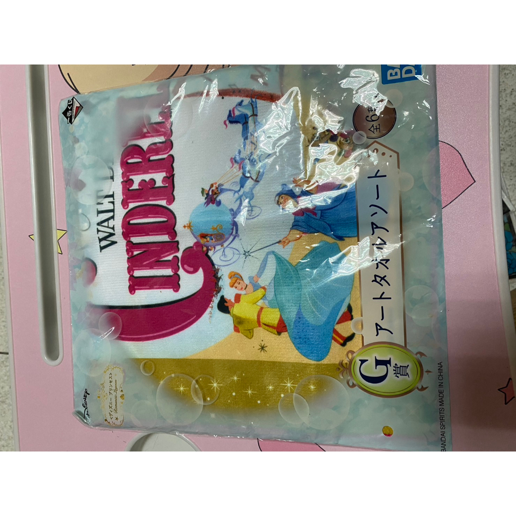 迪士尼公主 一番賞 G賞 毛巾 方巾