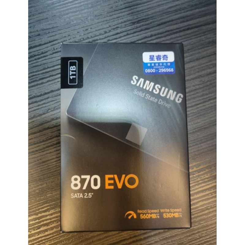 全新公司貨Samsung三星870 EVO 2.5" SATA 1TB SSD MZ-77E1T0BW保固至2027/8