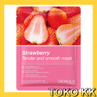 MASKER BIOAQUA pemutih wajah Strawberry Vitamin C KBT53 A5