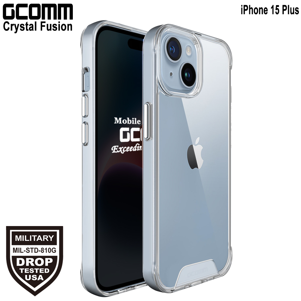 GCOMM iPhone 15 Plus 晶透軍規防摔殼 Crystal Fusion