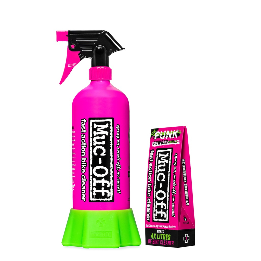 META【Muc-Off】奈米科技機車清潔粉套組(鋁瓶噴罐＋4包清潔粉)含運費
