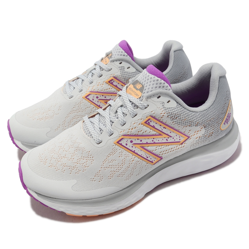 NEW BALANCE  女鞋 慢跑鞋 運動鞋 Fresh  680 V7 D 寬楦  反光 NB 灰紫 W680GN7