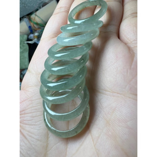 清爽綠色戒指冰戒圈/天然緬甸玉翡翠A貨