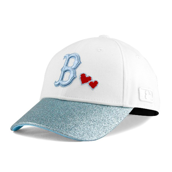【MLB Old Fashioned Cap】紅襪 B 白 藍 老帽 金蔥 愛心【ANGEL NEW ERA 】