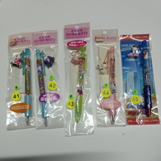 Hello Kitty日本原子筆地區限定（E大黃41~45號）30-5原子筆筆水可能沒水無法更換，收藏品
